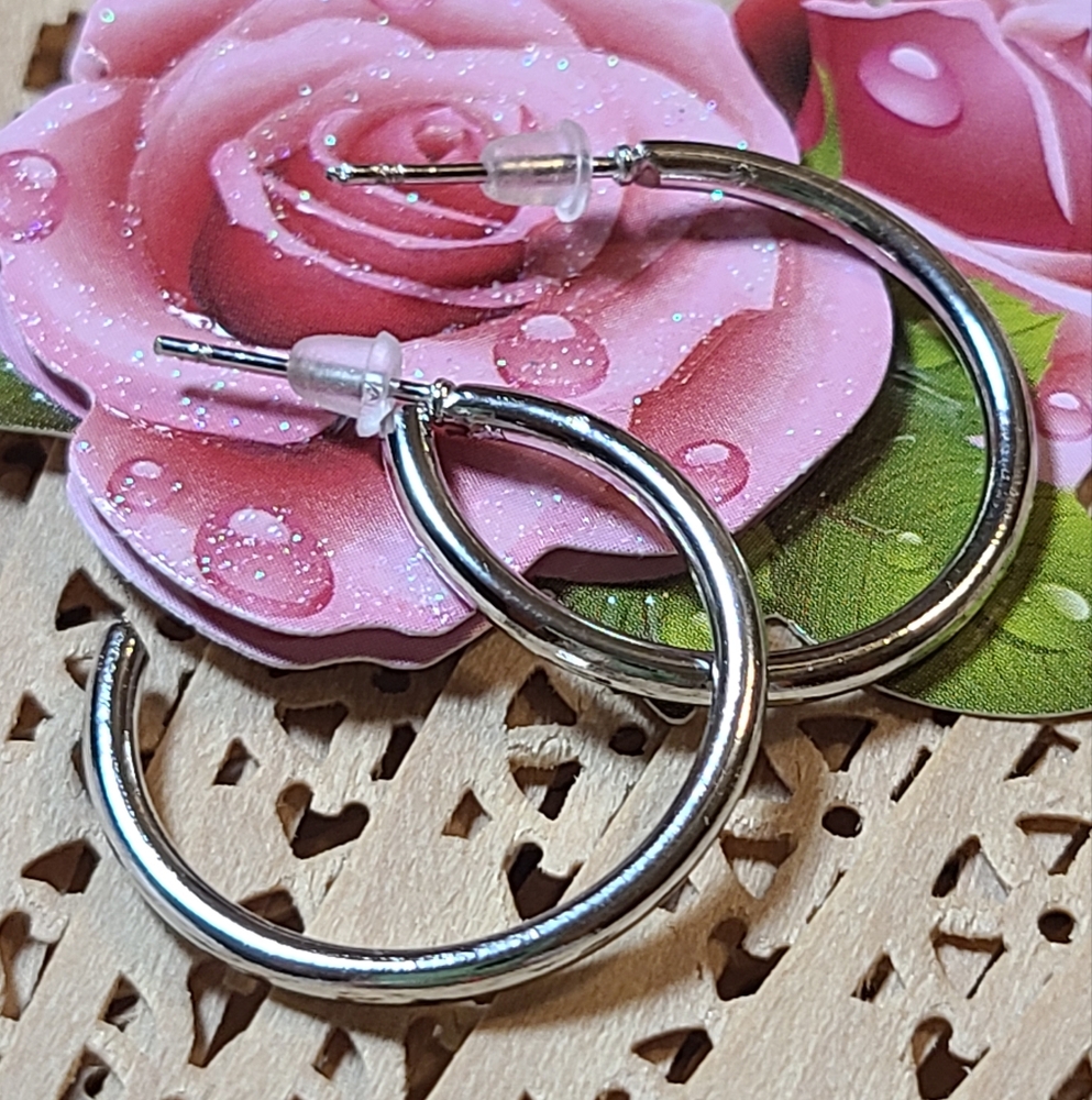 Silver HOOPS Earrings For Sale Today